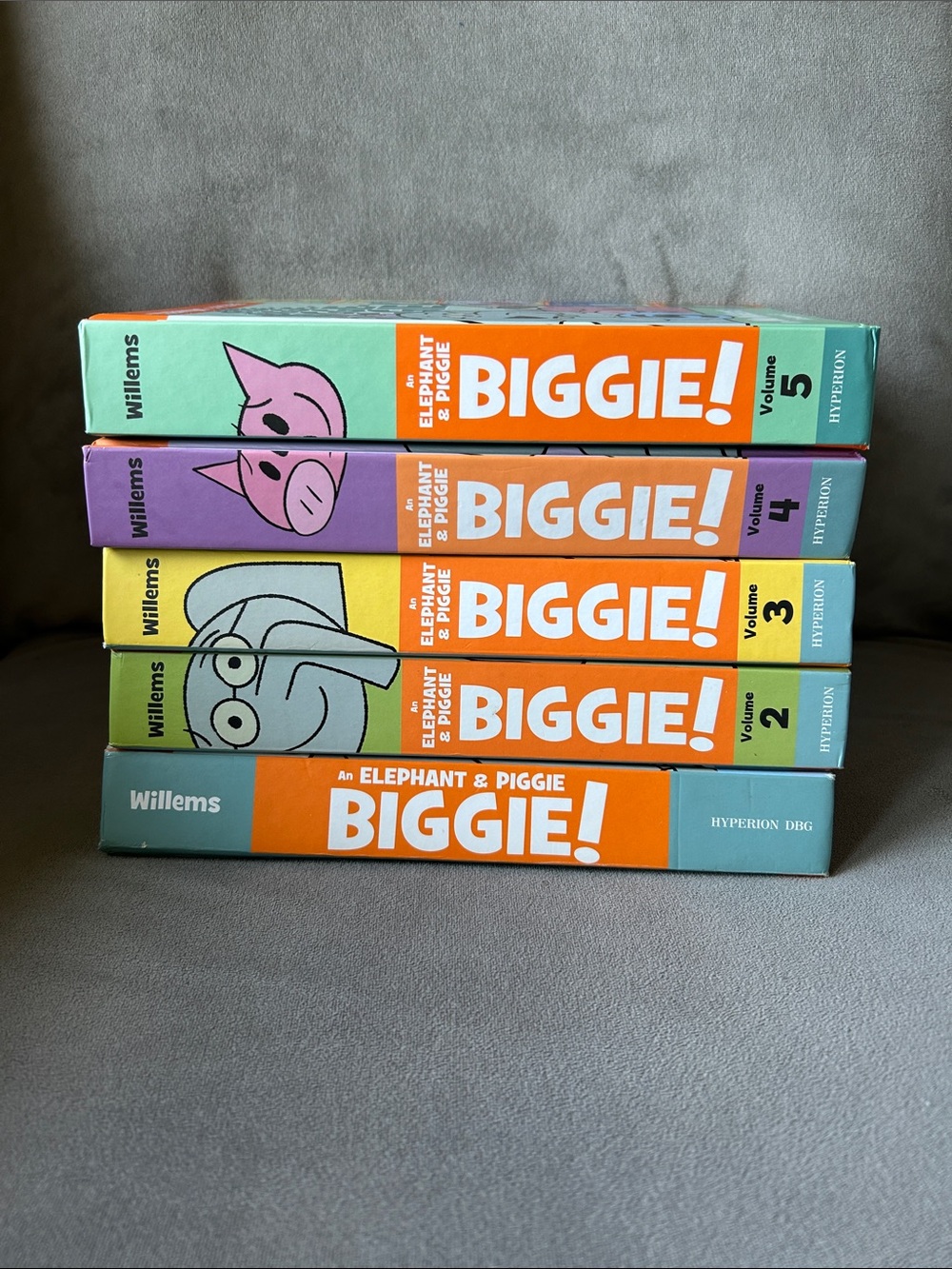 Mo Willems Elephant & Piggie Biggie Hardcover Book Lot Volumes 1-5 Complete Set